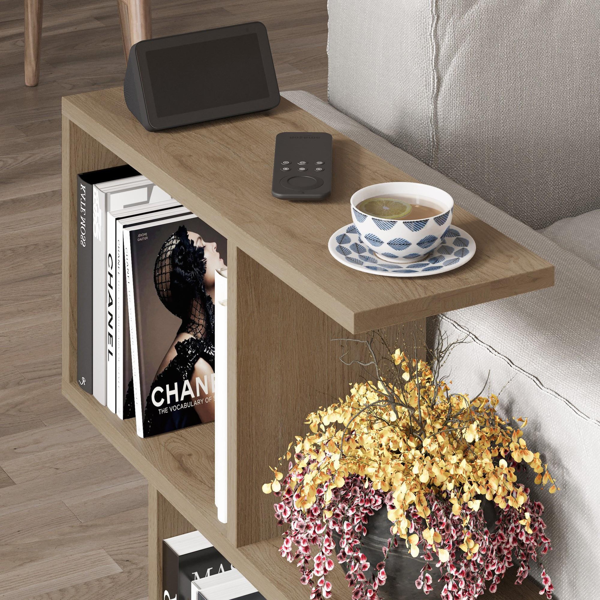 Voir la diapositive 4 : Habitat et Jardin Table d'appoint en bois  Homemania  - 60 x 20 x 60 cm - Beige