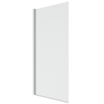 ID MARKET Pare baignoire 1 volet 80x140 cm avec profilé en aluminium argenté