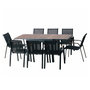 Voir la diapositive 1 : CONCEPT USINE Salon de jardin 8 places en aluminium et bois d'eucalyptus NIDO