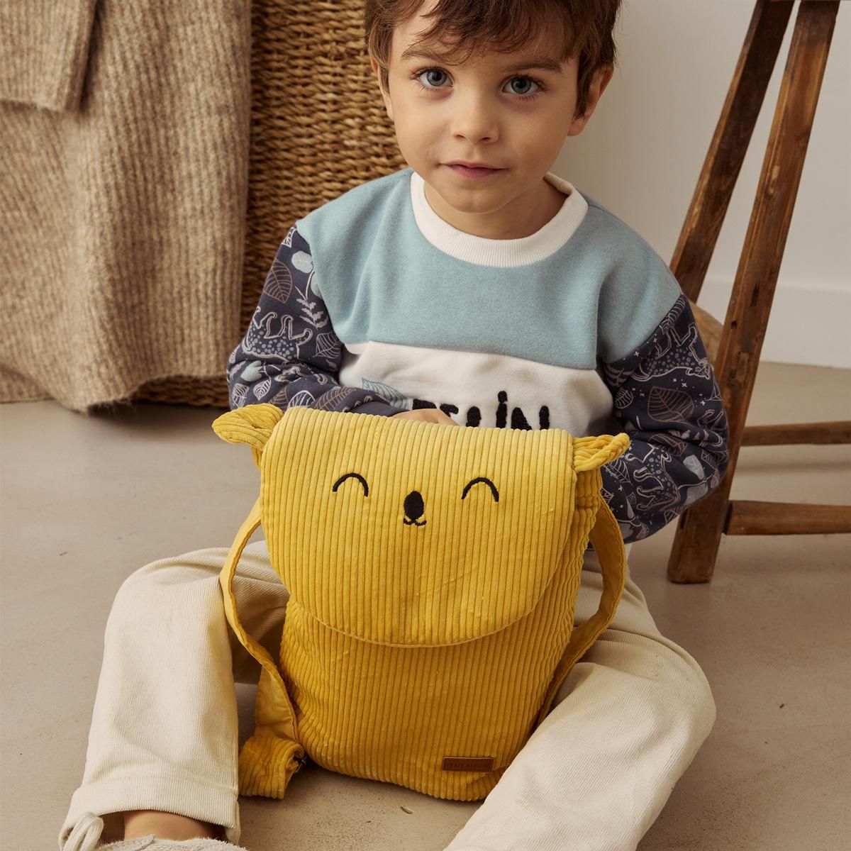 Petit Béguin Sac à dos enfant en velours côtelé Adele