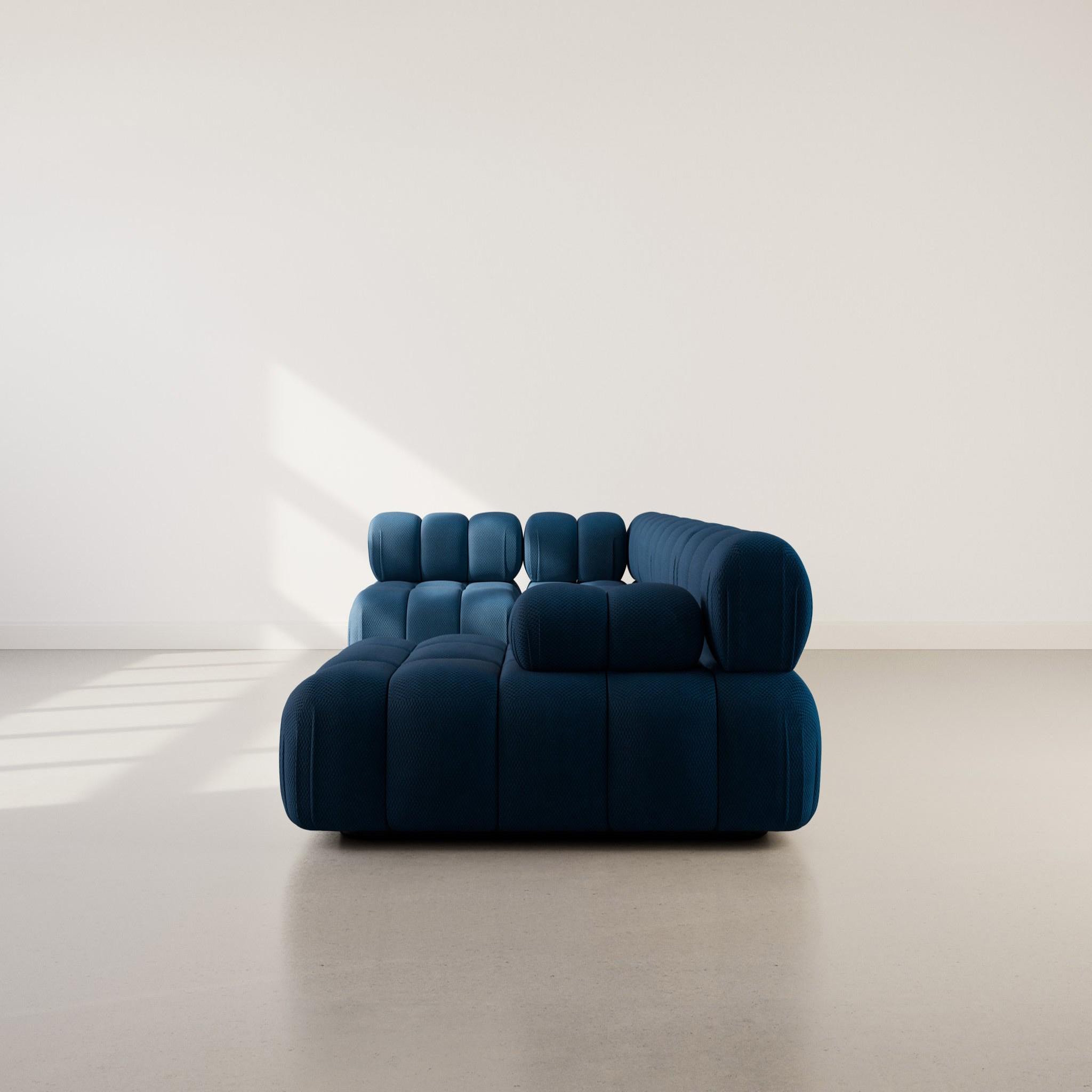Voir la diapositive 6 : LISA DESIGN Ruby - canapé panoramique modulable d'angle gauche 7 places en velours texturé