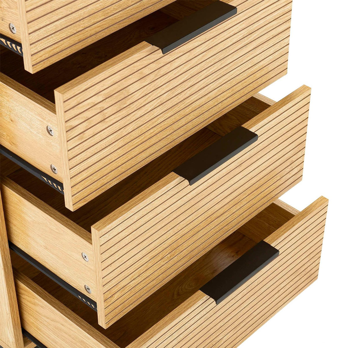 VS VENTA-STOCK Commode haute Monica 5 tiroirs couleur Bois