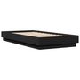 Voir la diapositive 3 : VIDAXL Cadre de lit sans matelas noir 75x190 cm bois ingenierie