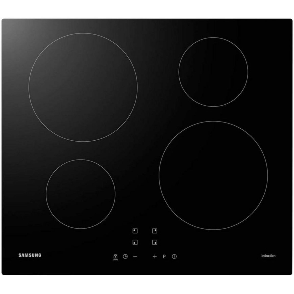 Samsung Table de cuisson induction 60cm 4 feux 7200w noir - nz64m3nm1bb