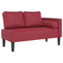 Voir la diapositive 2 : VIDAXL Chaise longue avec coussins rouge bordeaux similicuir