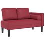 Voir la diapositive 2 : VIDAXL Chaise longue avec coussins rouge bordeaux similicuir
