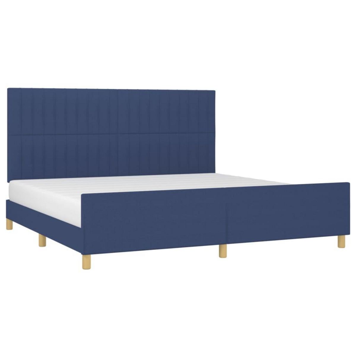 VIDAXL Cadre de lit sans matelas bleu 200x200 cm tissu