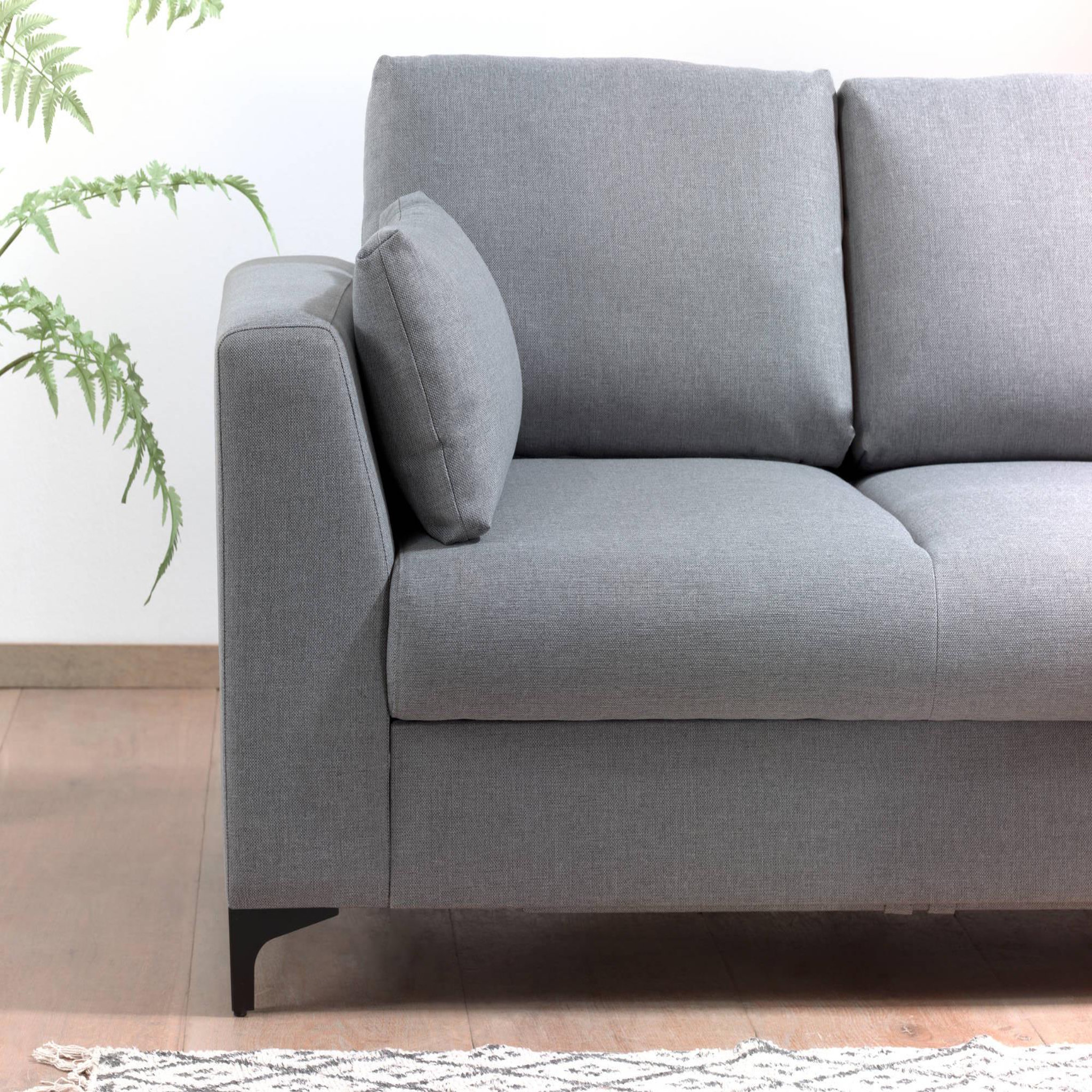 Voir la diapositive 4 : LISA DESIGN Tala - canapé d'angle droit - convertible - 5 places - en tissu
