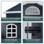Voir la diapositive 5 : OUTSUNNY Abri de jardin - cabanon porte verrouillable, fenêtre - dim. 1,34L x 1,04l x 2,04H m - résine PP ondulée anthracite