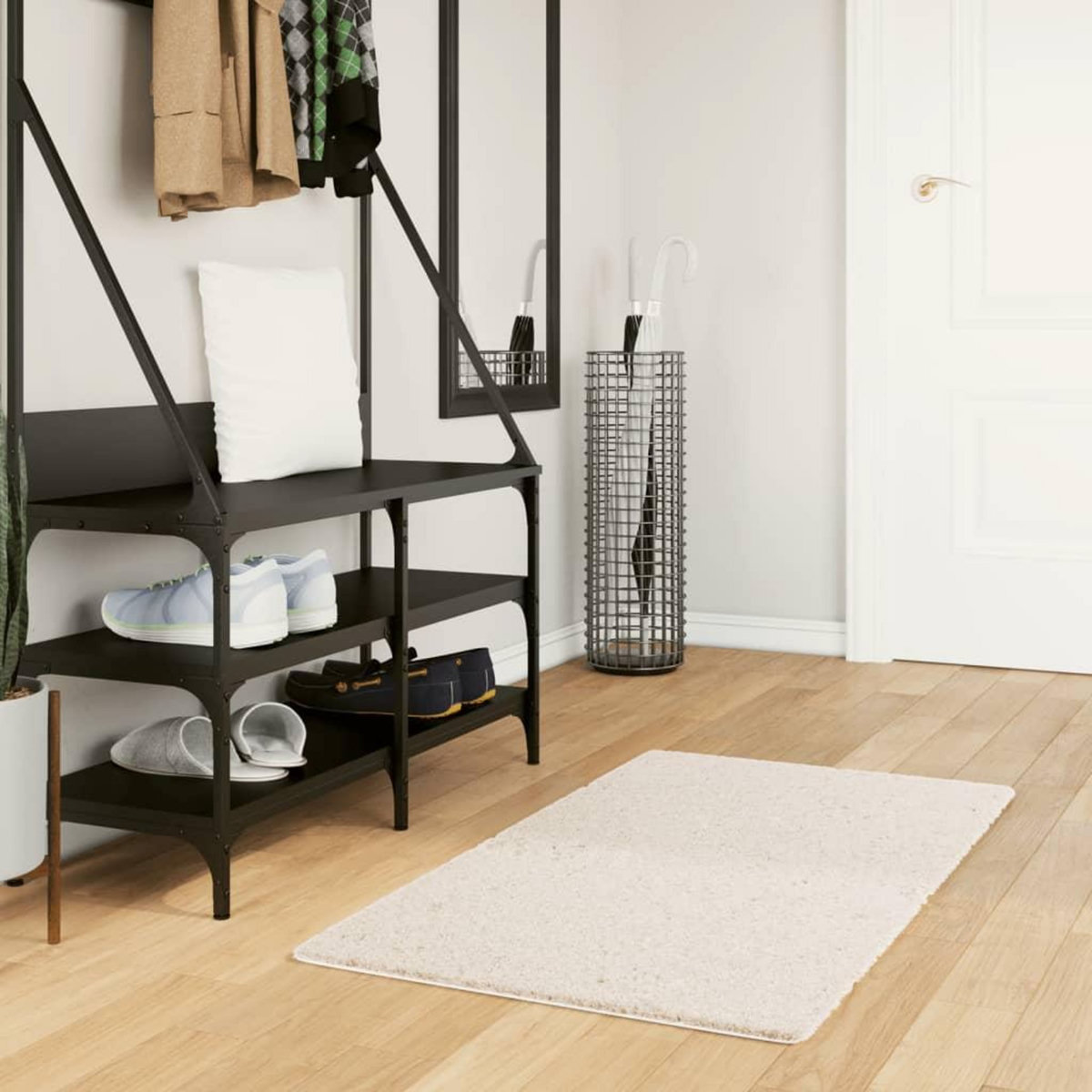 VIDAXL Tapis OVIEDO a poils courts beige 60x110 cm