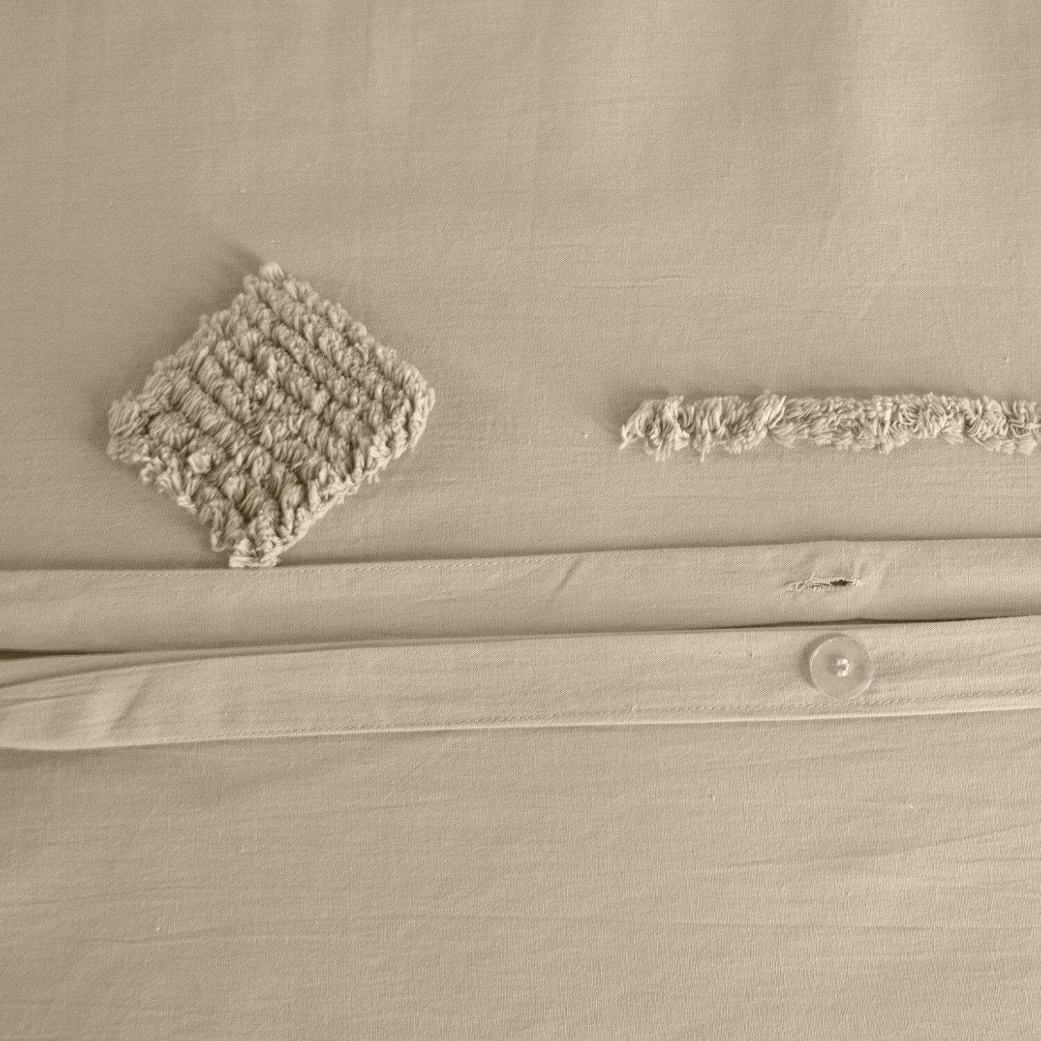 Voir la diapositive 4 : Home collection Parure de couette tuftées en coton lavé - akoe
