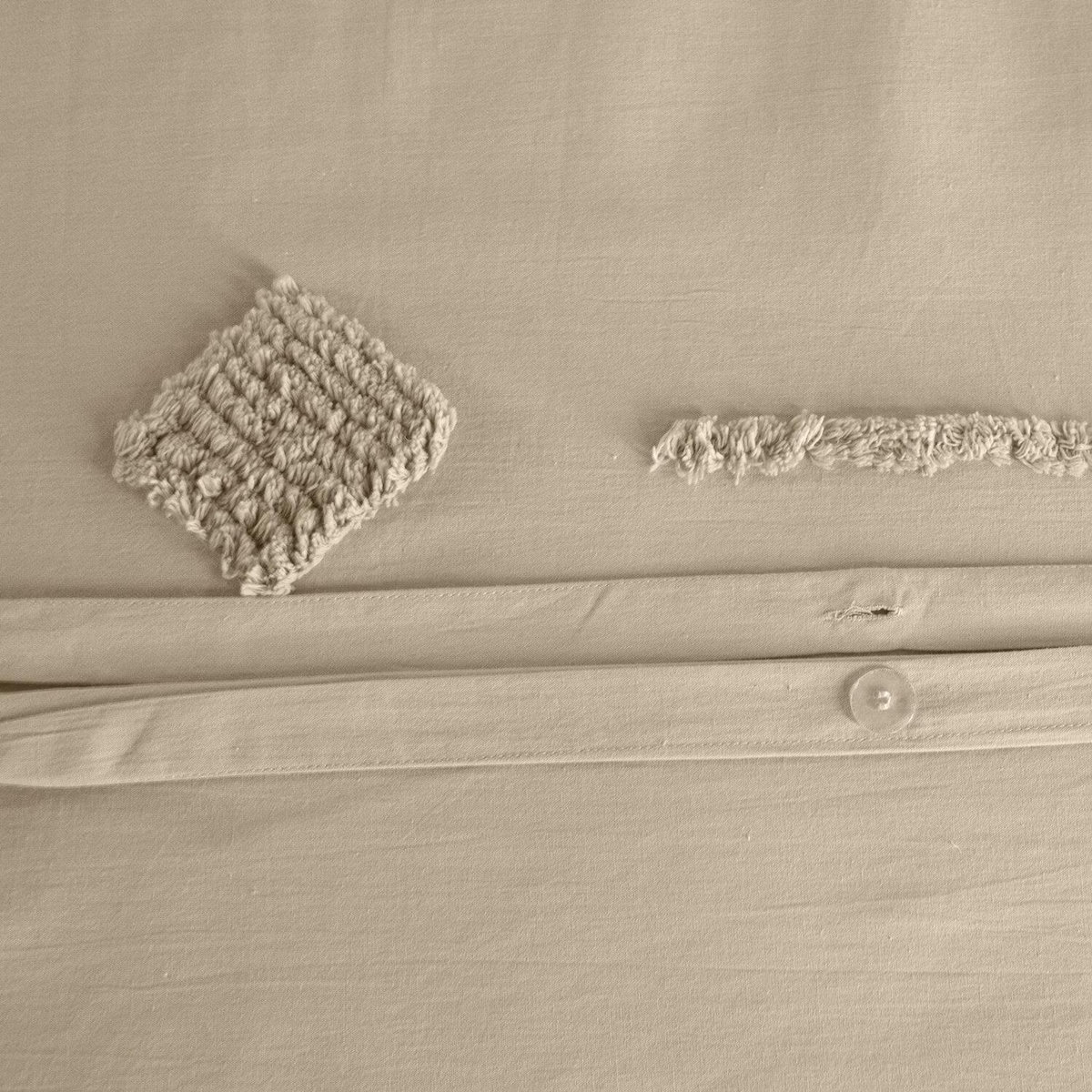 Home collection Parure de couette tuftées en coton lavé - akoe