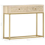 Voir la diapositive 6 : VIDAXL Table console dore 90x30x75 cm bois solide de manguier