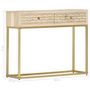 Voir la diapositive 6 : VIDAXL Table console dore 90x30x75 cm bois solide de manguier