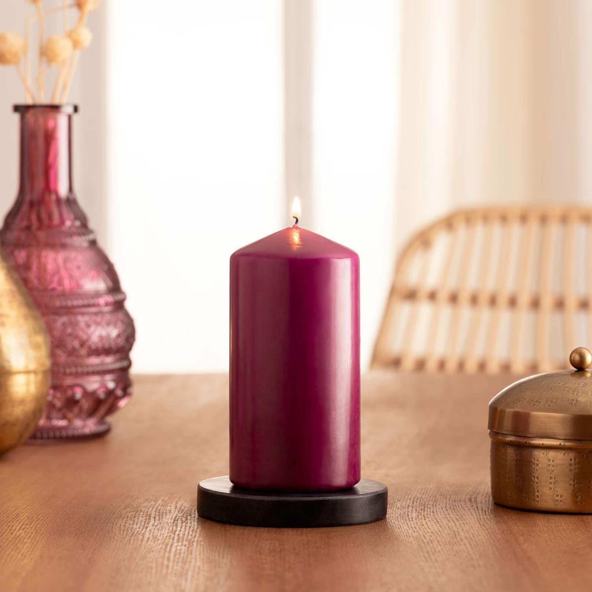Voir la diapositive 2 : COMPTOIR DE LA BOUGIE Bougie parfumée ronde  tami  395g framboise