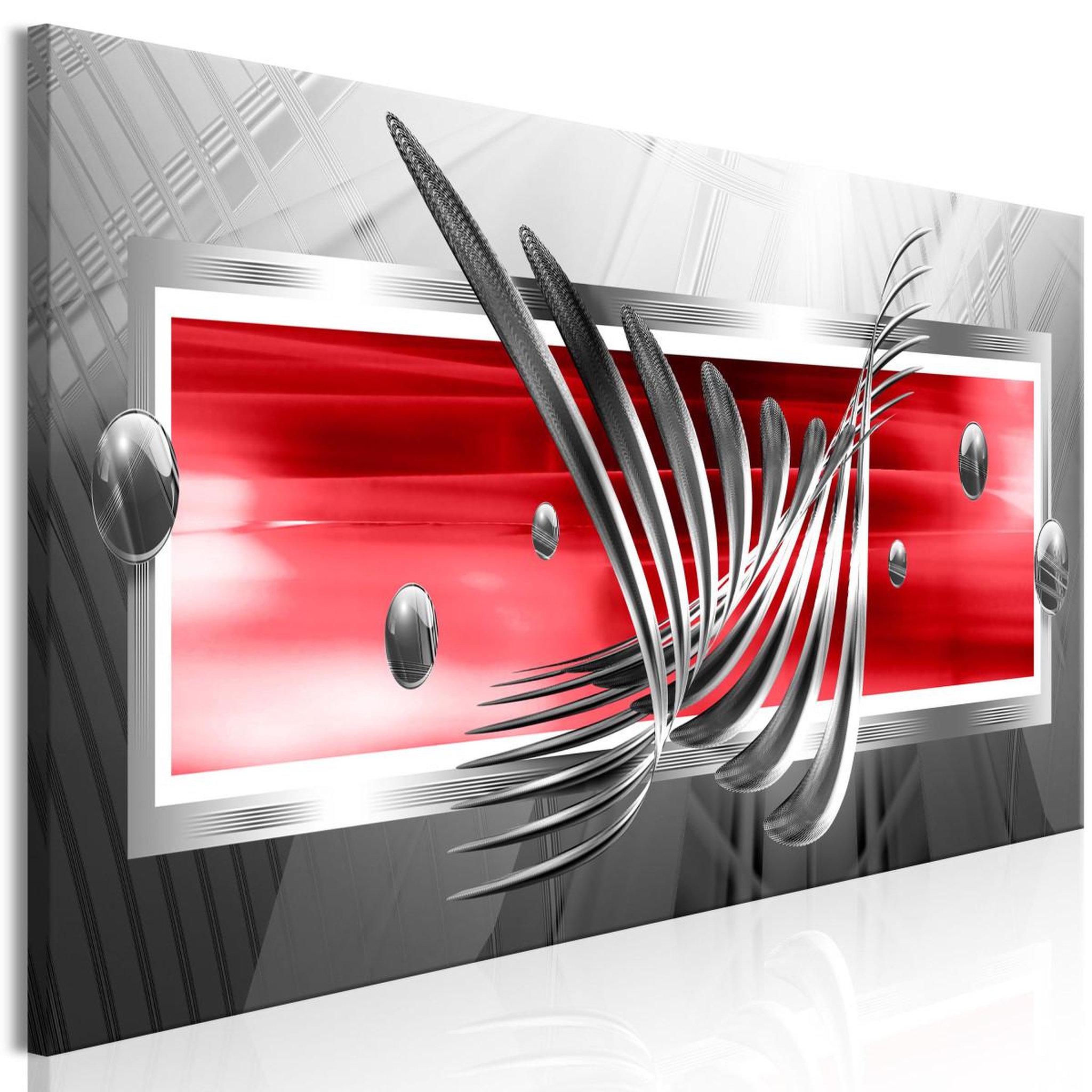 Voir la diapositive 1 : Paris Prix Tableau imprimé  silver wings narrow red