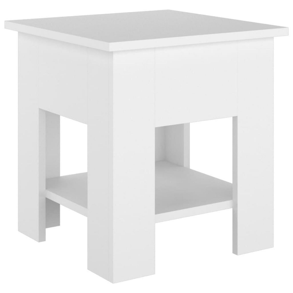 VIDAXL Table basse Blanc 40x40x42 cm Bois d'ingenierie