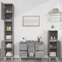 Voir la diapositive 3 : VIDAXL Meuble d évier sonoma gris 80x33x60 cm bois d ingénierie