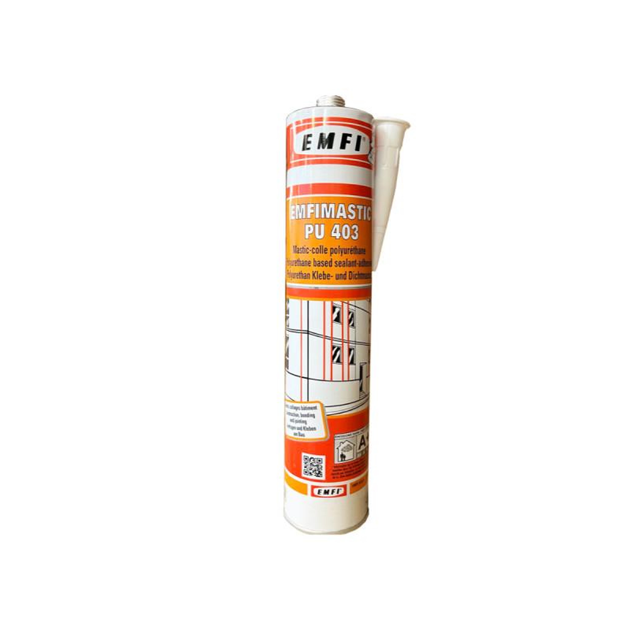 EMFI Mastic-colle polyuréthane EMFI PU 403 - gris 300ml