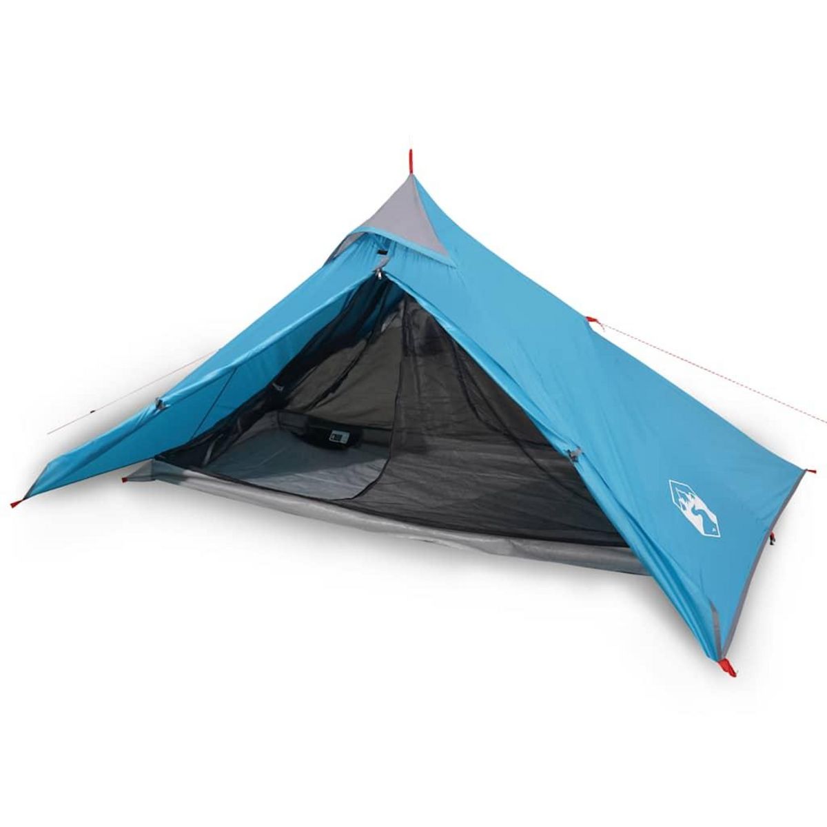 VIDAXL Tente de camping tipi 1 personne bleu impermeable