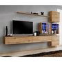 Voir la diapositive 1 : Paris Prix Meuble TV Mural Design  Switch XIX  310cm Naturel