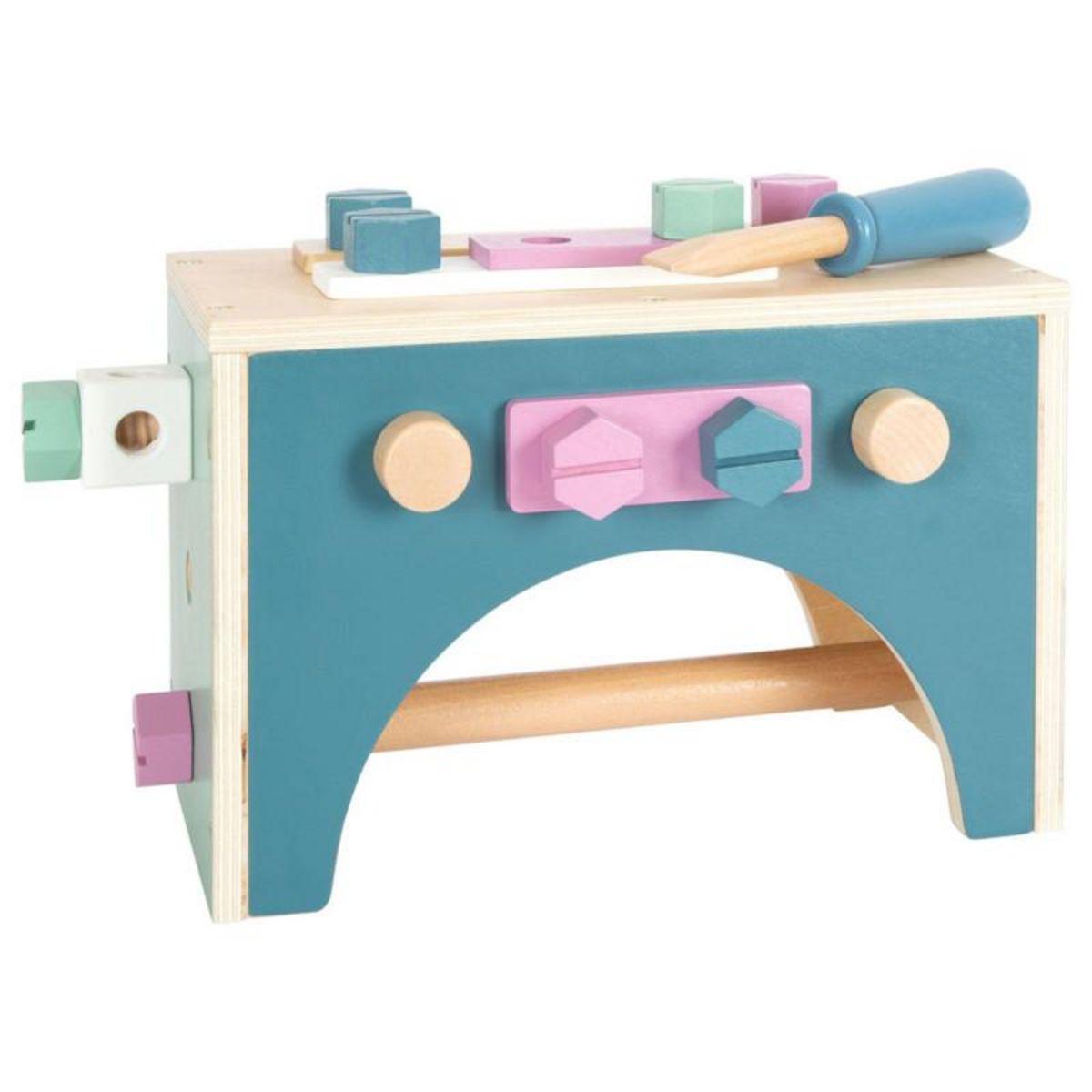 SMALL FOOT Small Foot - Wooden Toolbox Nordic 2in1, 28pcs. 12213