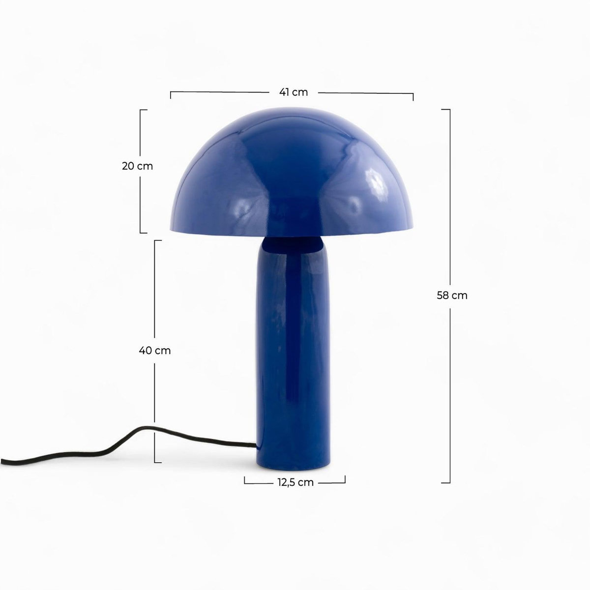 Rendez vous déco Lampe à poser en métal bleu foncé-Enaïs