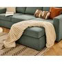 Voir la diapositive 3 : BEST MOBILIER Barrie - canapé d'angle réversible 4 places avec têtière amovible en tissu
