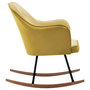 Voir la diapositive 4 : VIDAXL Chaise a bascule Jaune moutarde Velours