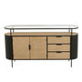 Voir la diapositive 2 : Paris Prix Buffet 3 Tiroirs & 2 Portes  Bya  150cm Naturel