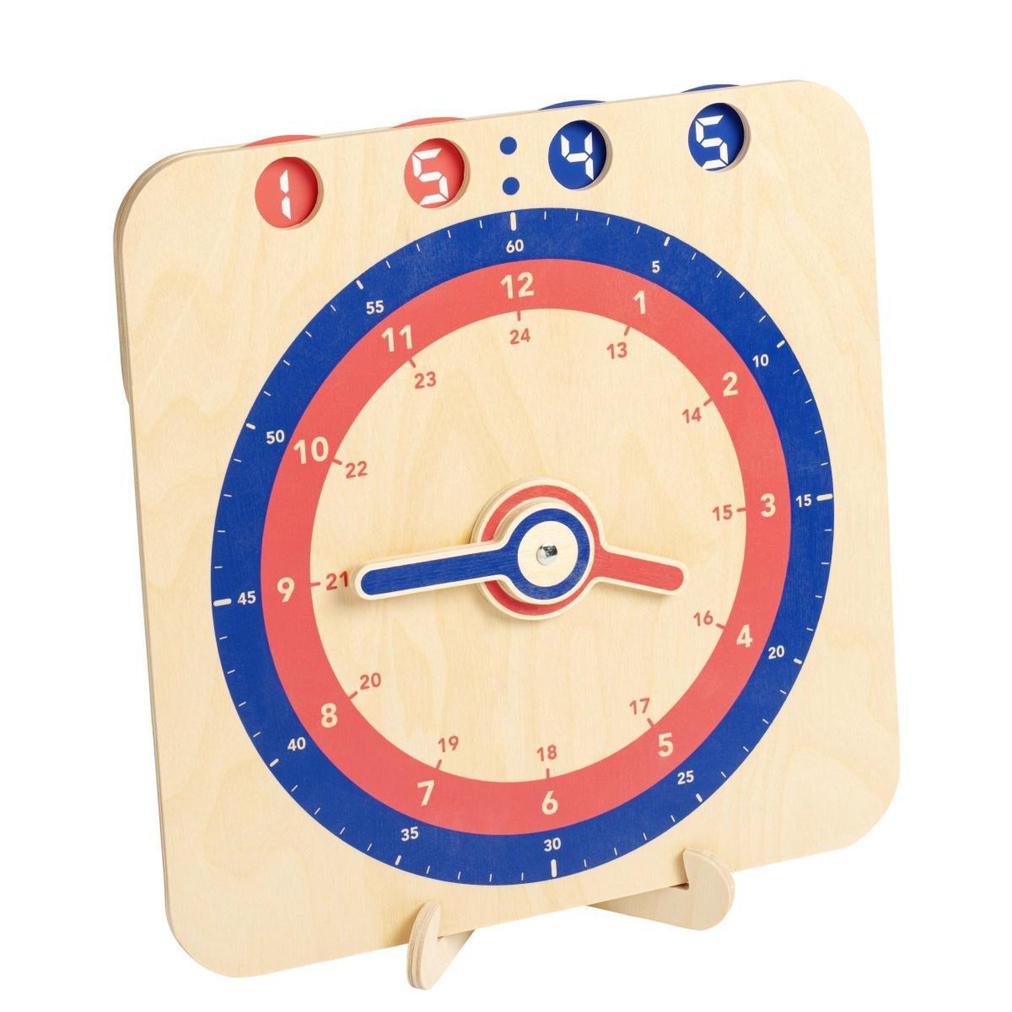 EDUCO Horloge professeur - 24 heures (analogique-numérique)