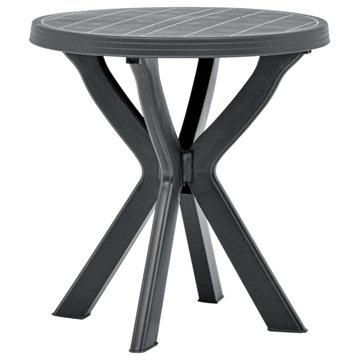 VIDAXL Table de bistro Anthracite Ø70 cm Plastique