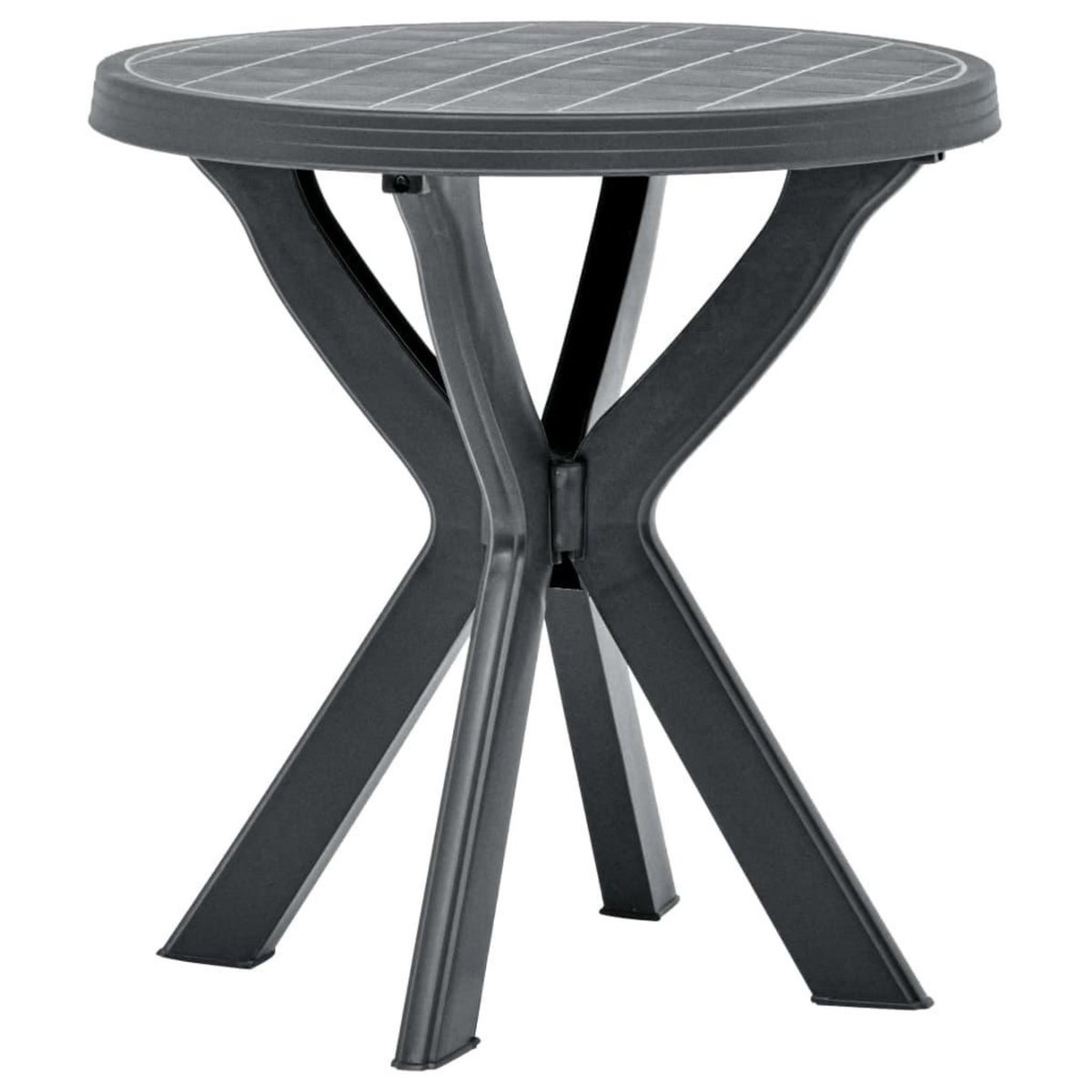 VIDAXL Table de bistro Anthracite Ø70 cm Plastique