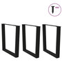 Voir la diapositive 3 : VIDAXL Pieds de table a manger forme de V 3 pcs noir 90x(72-73,3) cm