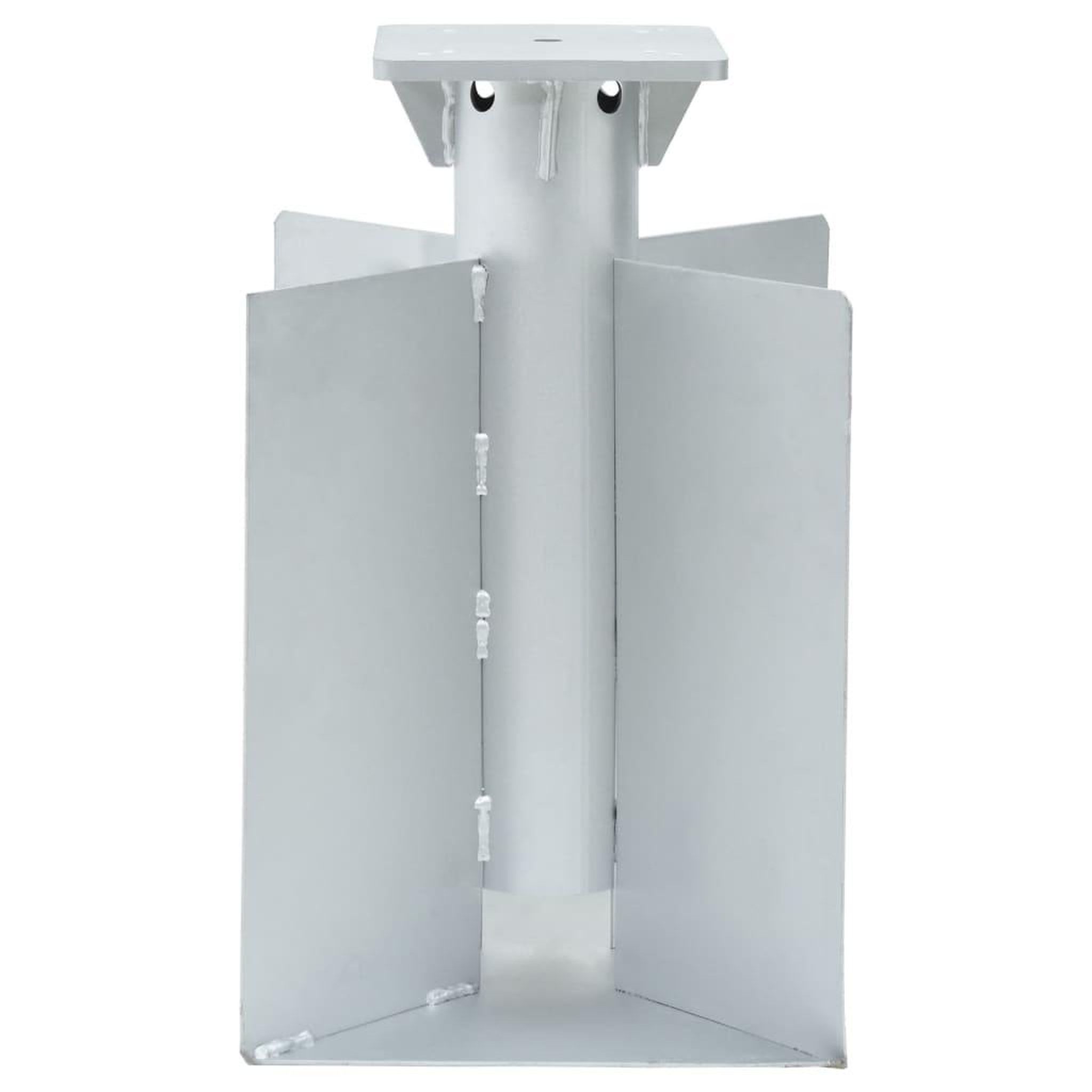 Voir la diapositive 2 : VIDAXL Base de parasol enterre argente 27,5x27,5x45 cm acier