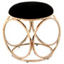 Voir la diapositive 1 : Paris Prix Tabouret Design  Whitney  45cm Noir & Or Rose