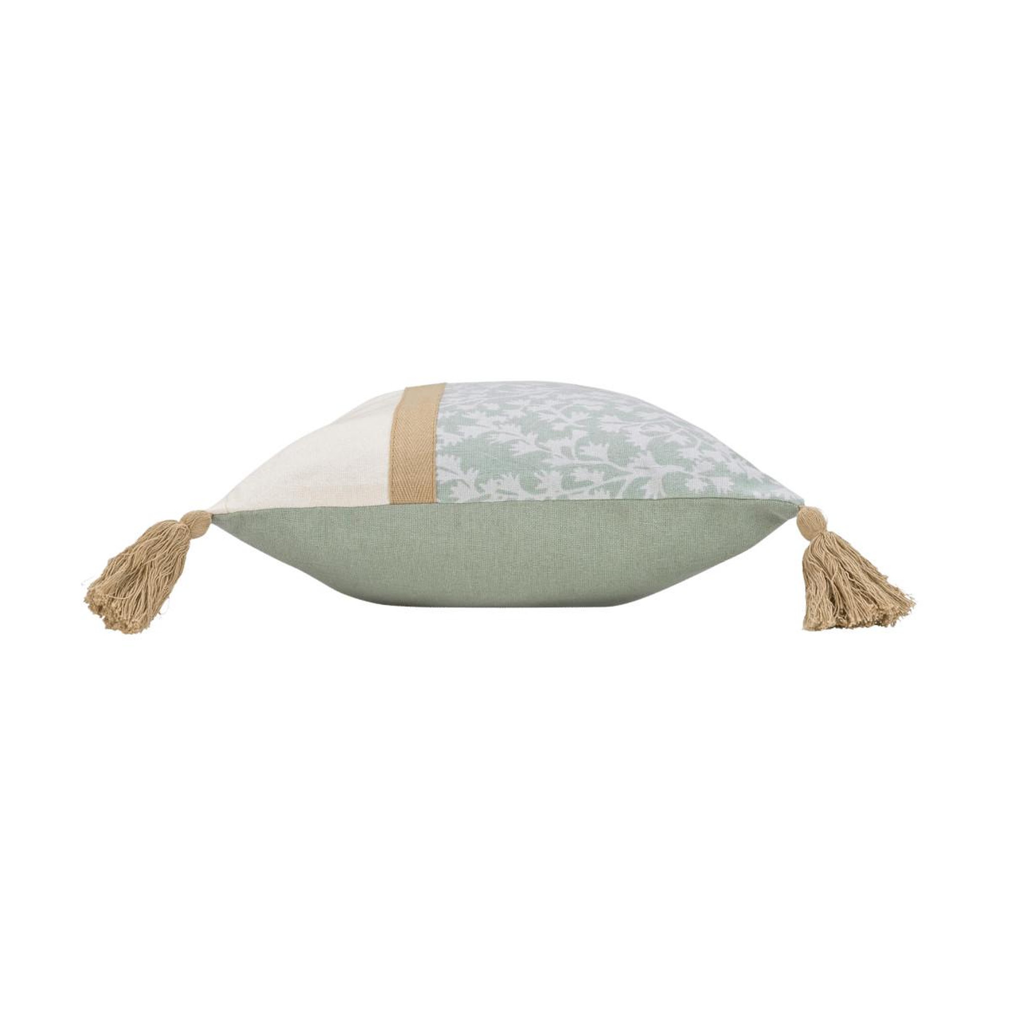 Voir la diapositive 2 : Douceur d'Intérieur Coussin déco pompons  vivoline  30x50cm vert