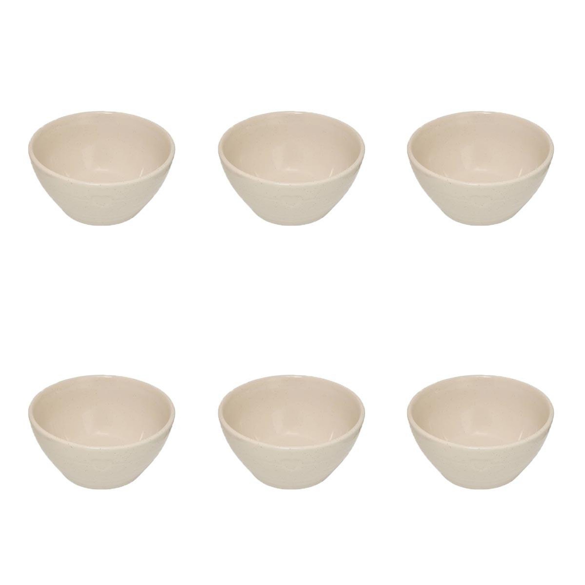 SECRET DE GOURMET Lot de 6 bols en céramique  adèle  66cl blanc