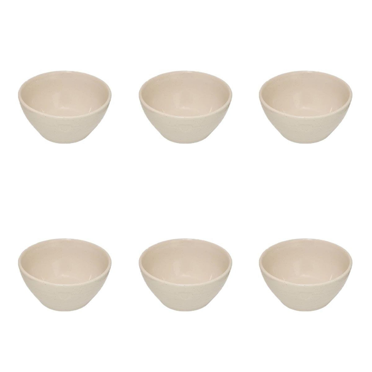 SECRET DE GOURMET Lot de 6 Bols en Céramique  Adèle  66cl Blanc