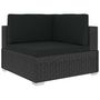 Voir la diapositive 4 : VIDAXL Salon de jardin 6 pcs avec coussins resine tressee noir