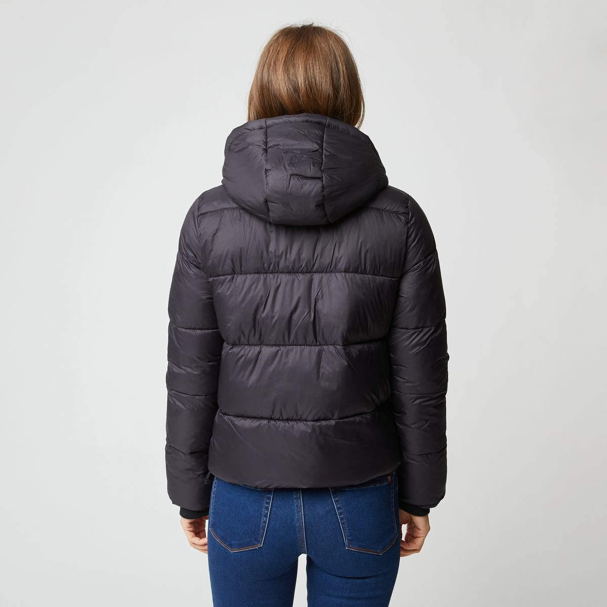 IN EXTENSO Doudoune courte noire femme