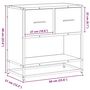 Voir la diapositive 6 : VIDAXL Table de chevet noir 60x31x60 cm bois d'ingenierie et metal