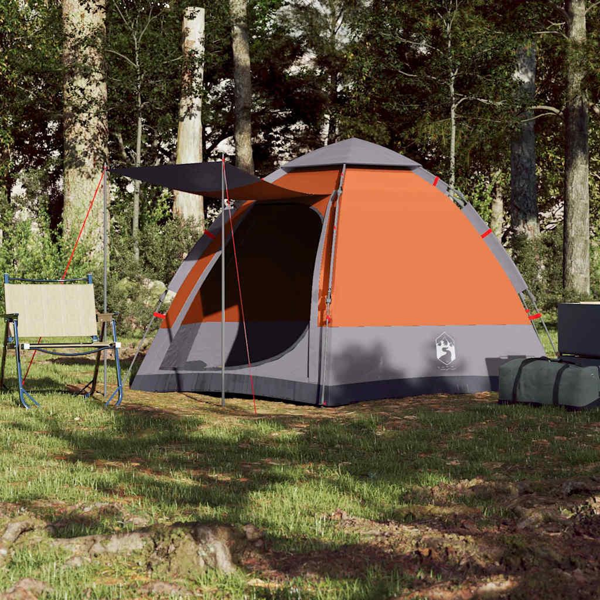 Voir la diapositive 3 : VIDAXL Tente de camping cabine 4 personnes liberation rapide