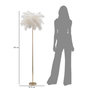 Voir la diapositive 5 : Paris Prix Lampadaire Imitation Plume  Palm  160cm Or & Blanc