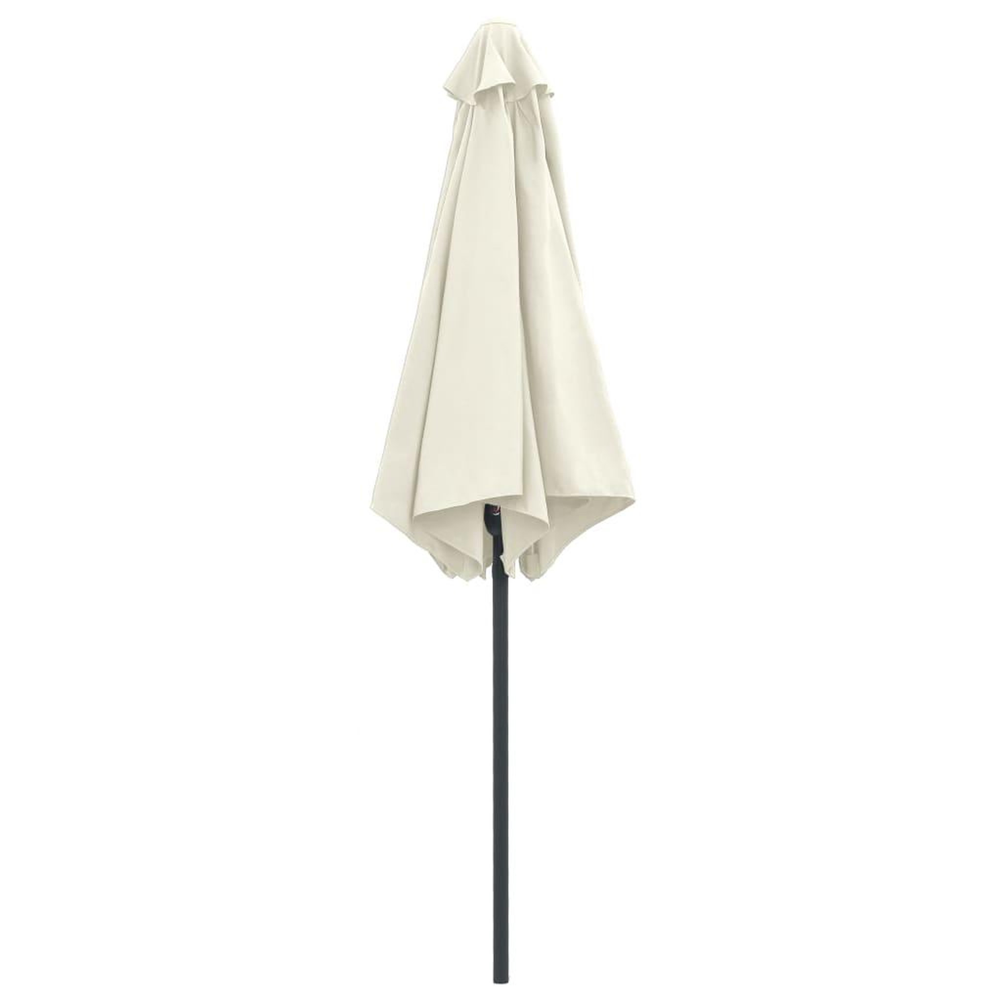 Voir la diapositive 4 : VIDAXL Parasol de jardin et mat en aluminium 270x246 cm Blanc sable