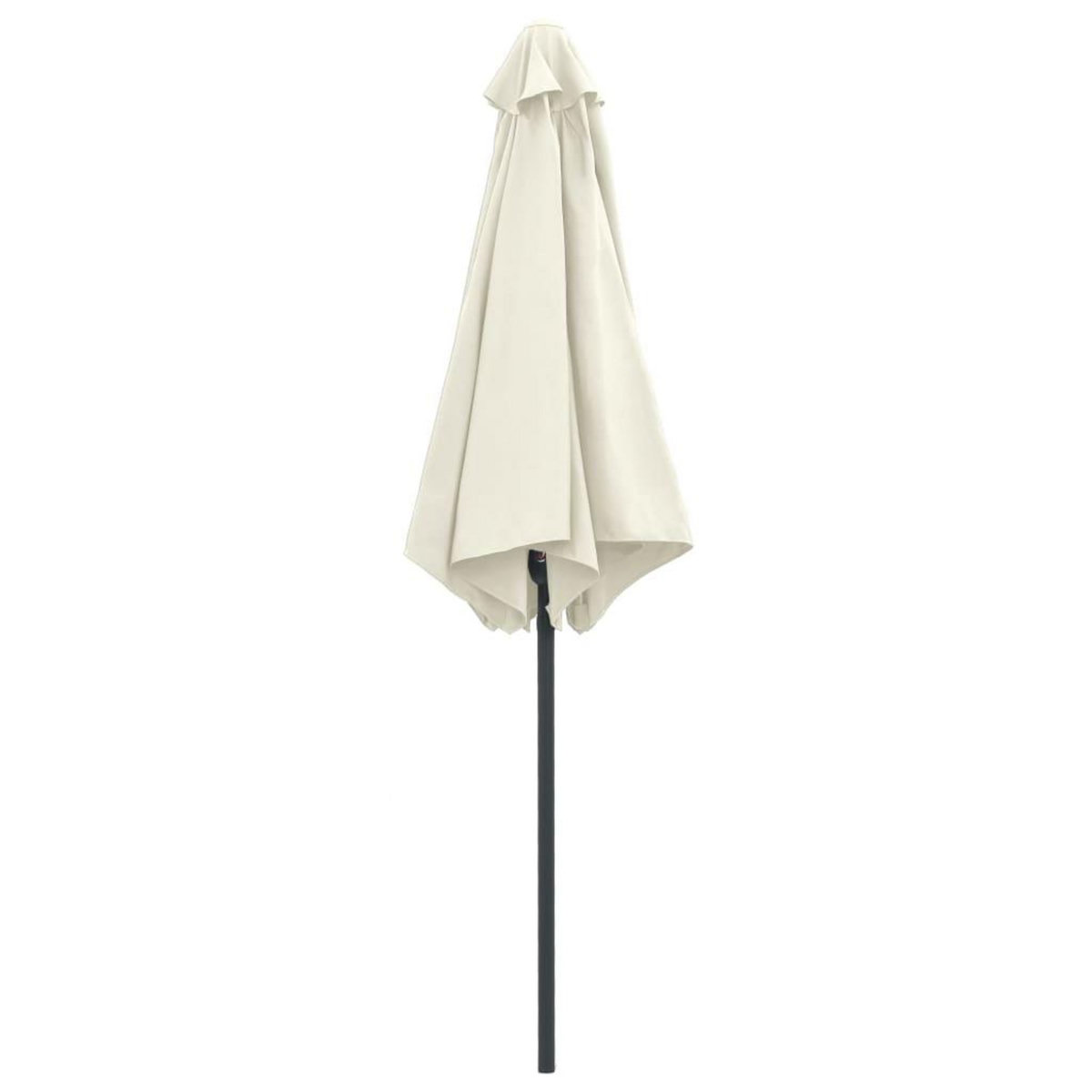 VIDAXL Parasol de jardin et mat en aluminium 270x246 cm Blanc sable
