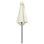 Voir la diapositive 4 : VIDAXL Parasol de jardin et mat en aluminium 270x246 cm Blanc sable