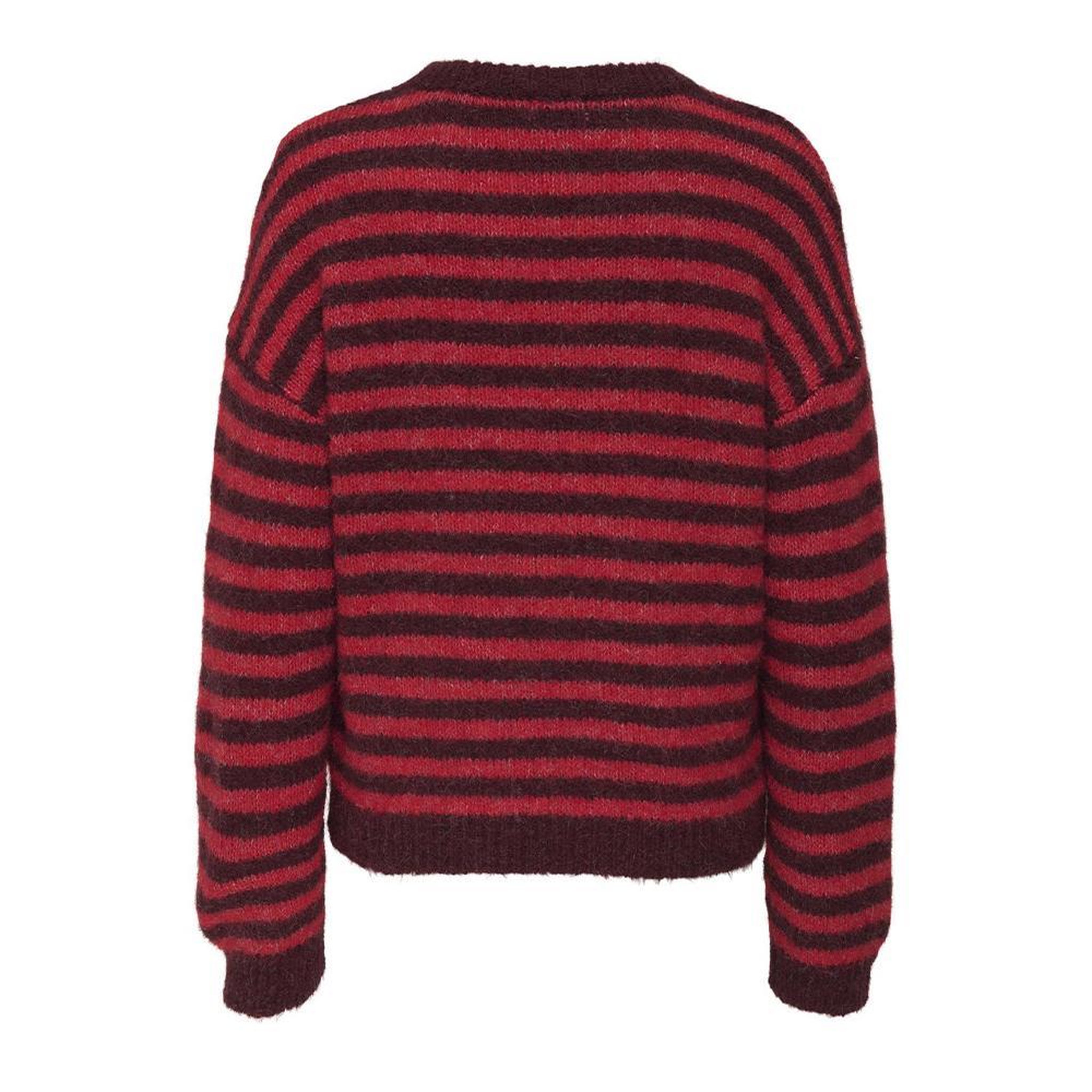 Voir la diapositive 2 : JACQUELINE DE YONG Pull Noir/Rouge Femme JDY Zoey