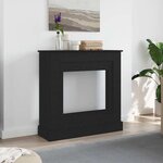 VIDAXL Cadre de cheminee chene noir 90x30x90 cm bois d'ingenierie