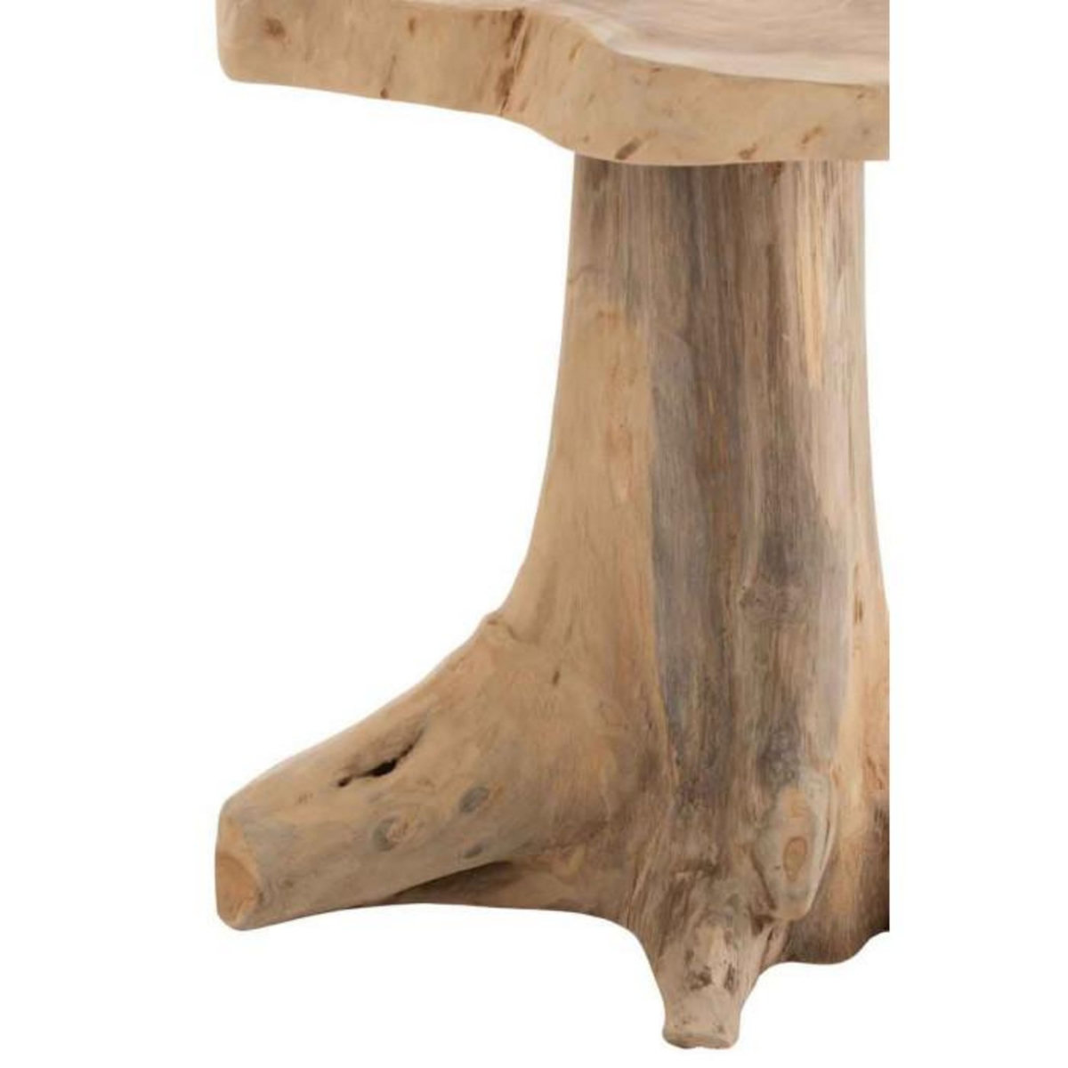 Paris Prix Table d'Appoint en Bois de Teck  Amy  40cm Naturel